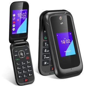 Téléphone à clapet 4G <span class=keywords><strong>KaiOS</strong></span>, semi-<span class=keywords><strong>smartphone</strong></span>, batterie 2000 mAh avec WiFi, GPS, appareil photo 5MP, double écran, téléphone débloqué, téléphone mondial - Product Image 2