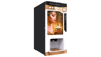 Machine à café professionnelle de comptoir pour 3 boissons chaudes instantanées, avec paiement par pièces et fonction SDK – Offre Spéciale
