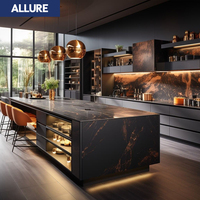 Ensembles complets modulaires Allure Cupboards, unités de cuisine modernes, meubles d'îlot de cuisine de luxe, robinet d'évier de cuisine