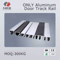 Rail de porte coulissante supérieur en aluminium 6063 T5, blanc nacré, noir mat anodisé, durable, pour la décoration intérieure
