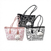 Bolsa de Mano de Lona con Diseño de Grafiti y Logotipo Personalizado al por Mayor: Bolsa de Hombro Estampada Ecológica y Estética para Mujer
