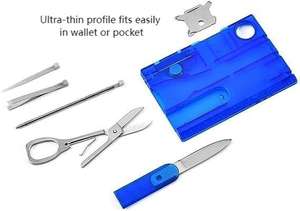 Ouvre-bouteille de survie en plein air carte couteau de poche ensemble d'outils carte de crédit avec lumière LED pour la <span class=keywords><strong>randonnée</strong></span> - Product Image 2