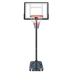 高品質屋外バスケットボールフープスタンドバスケットメッシュブラケット付きプロの調節可能なポータブルバスケットボールフープ