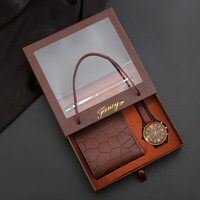 Set Hadiah Dompet Jam Tangan Kustom Grosir Mewah Ringan untuk Promosi, Set Hadiah Bisnis Korporat Pria