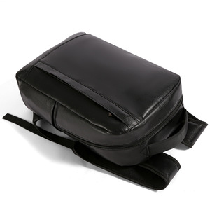 Men's <b>Backpack</b> <b>Large</b> Capacity 15 Inches Laptop Business Travel Solid Color Black - Product Image 3
