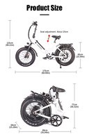 Stock US et UE, vélo électrique pliable rapide 48V 13Ah, stock US, vélo électrique pliable puissant à pneus gras de 20 pouces pour adultes