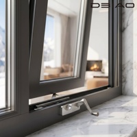 Ventanas de Aleación de Aluminio de Operación Manual DBIAO, Doble Vidrio Templado, Aislamiento Térmico, Impermeables y Herméticas para Cocina y Dormitorio