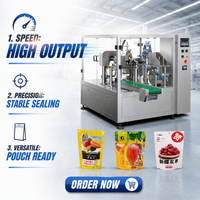Machine d'emballage rotative automatique pour sachets préformés, remplissage et scellage par vis sans fin, pour aliments, noix mélangées, sachets Doypack à fermeture éclair