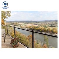 Système de balustrade de balcon en aluminium PRIMA LUXURY avec longue rampe pour projets de construction