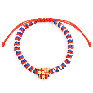 Bracelets à breloques perlés, médailles commémoratives Madrid et Barcelone, bracelets de sport en silicone et perles dorées tissées sur le thème du football - Product Image 6