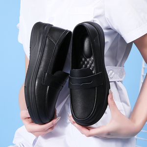 Chaussures <span class=keywords><strong>de</strong></span> sécurité en cuir pour infirmières, vente chaude d'usine, chaussures médicales élégantes blanches et noires pour femmes, vente en gros - Product Image 6