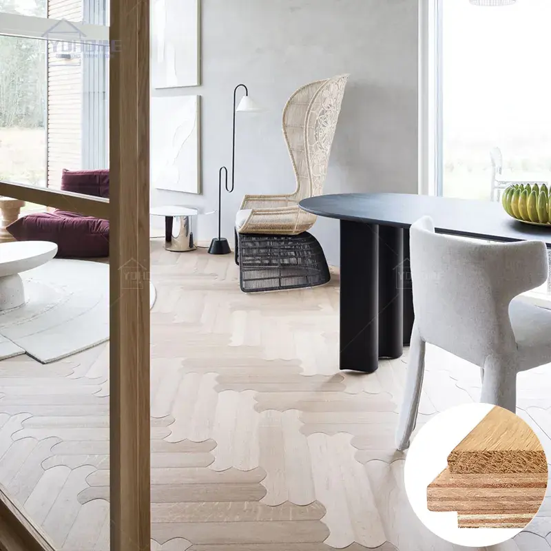 Malaysia indoor flooring solid wood interior flooring white oak parquet en bois modern parquet flooring