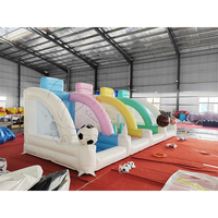 Structure Gonflable Commerciale d'Extérieur - 3-en-1 : Jeux de Carnaval, Balles et Sports pour Enfants et Adultes, en PVC de Qualité Commerciale, Installation Facile, Anti-UV