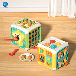 YICHENG Busy Smart <span class=keywords><strong>Cube</strong></span> Jouet éducatif pour bébé 6 en 1 |   <span class=keywords><strong>Cube</strong></span> sensoriel Montessori en plastique pour les tout-petits et les enfants de 5 à 7 ans - Product Image 1