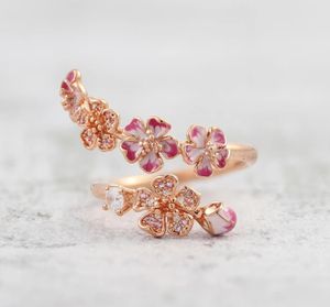 Personnalisé plaqué Or Italien floral émail bijoux fantaisie bague - Product Image 4