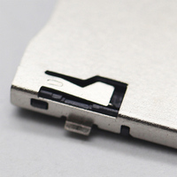 Haute Qualité Hauteur 1mm Carte SIM TF Micro SD Flip SMT T Flash Type Plaqué Or 9pin Push Push Type PCB T Flash PUSH SMT Connecteur