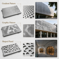 Panneau décoratif architectural à motif personnalisé, découpe laser, aluminium perforé, mur-rideau, insonorisant, ignifuge, isolation thermique