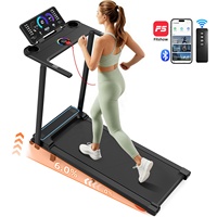 Tapis de marche électrique portable pliable avec application intelligente OEM, inclinaison manuelle, moteur 0,75 CV, test de fréquence cardiaque