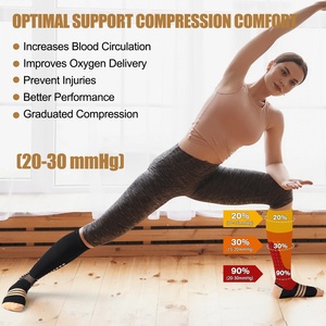 Cobre Deportes atléticos Compresión 20-30 Mmhg <span class=keywords><strong>Medias</strong></span> graduadas Correr Ciclismo Rodilla Calcetines <span class=keywords><strong>de</strong></span> compresión alta médica - Product Image 5
