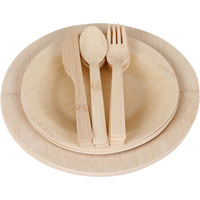 Assiette jetable 100% bambou écologique, biodégradable, compostable, sans BPA, prix bas, vaisselle en bambou
