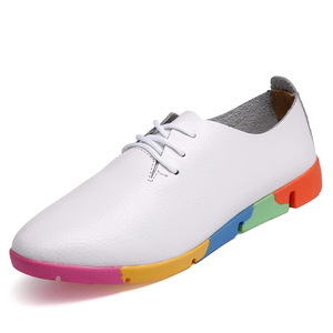 Autumn Trendy Casual Genuine Leather <strong>Flat</strong> Slip-On Shoes for Pregnant Women Large Size High Non-Slip Height Increasing - Product Image 6