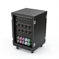 Boîtier de distribution d'énergie industriel modulaire multi-sorties en tôle galvanisée OEM/ODM personnalisé IP54 220V 63A avec prises sur mesure