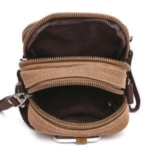 Vente à chaud sac pour hommes de style britannique à la mode vente en gros <span class=keywords><strong>pas</strong></span> <span class=keywords><strong>cher</strong></span> petit sac à bandoulière léger sac latéral en toile à bandoulière - Product Image 3