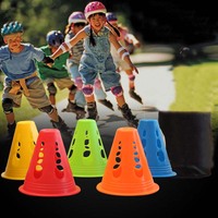 MK-833 Poteau épaissi pour patins à roulettes, pare-vent, poteau d'obstacle routier, poteau de signalisation d'angle pour patins artistiques en forme de coupelle, logo évidé