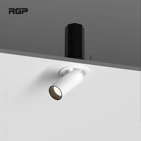 Spot LED encastré rotatif rétractable anti-éblouissement pour plafond, mini-déflecteur étroit, 3W 6W 8W, pour maison, magasin, hôtel