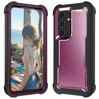 Coque de téléphone hybride anti-poussière robuste pour coques arrière Samsung Galaxy S24