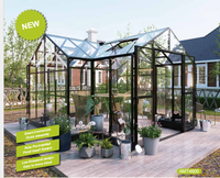 Kits de serres en verre de qualité supérieure BIY / Serre en aluminium pour jardin extérieur et cour