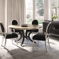Chaise de salle à manger antique à hauteur réglable, design français, en velours sculpté, avec panneau en MDF et bois de chêne massif, pour la maison, le bureau ou l'hôtel