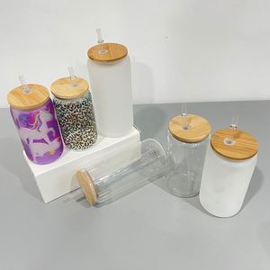 Bouteille de bière en verre 20 oz avec couvercle, double paroi, style américain, forme élégante, transparente, personnalisable par sublimation, compatible lave-vaisselle - Product Image 3