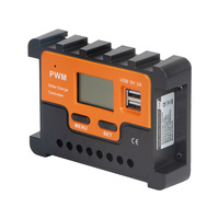 Harga pabrik 12V 24V PWM pengontrol pengisi daya matahari 10A 20A dengan fungsi kontrol waktu dan cahaya