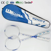 Kinder-Badminton-Set, bunter Schläger, Federball, Junior-Größe, leicht, anfängerfreundlich, harte/weiche Saiten, sicheres Trainingsspielzeug