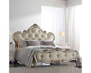 Mueble de dormitorio clásico de madera rosa con tapicería, cama <span class=keywords><strong>King</strong></span> Size con cabecero tallado - Product Image 3