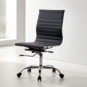 Sillas de Oficina Ejecutivas Giratorias Modernas y Cómodas, Respaldo Medio, Asiento de Cuero Sintético, Ajustables, Contemporáneas, Venta al Por Mayor - Product Image 1