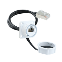 Connecteur RJ45 étanche et anti-poussière Lshitech, montage sur panneau, transmission haute vitesse Cat5/Cat6 8p8c pour Ethernet