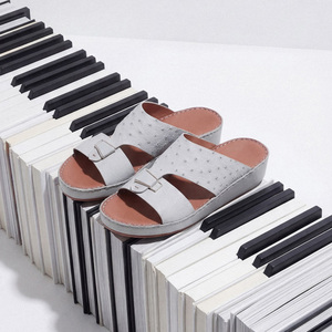 Arabian Sandals Genuine Ostrich Leather <b>Shoes</b> Middle East slippers Manufacturer Custom Metal Parts Arabic Daily Walks - Product Image 3