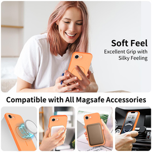 Funda Magnética Personalizada Naranja <span class=keywords><strong>para</strong></span> iPhone 17e con Protección de Lente y Carga Inalámbrica, Antigolpes y Anti-Caídas - Product Image 2