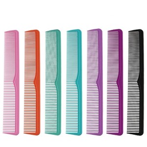 Carbon Fiber Salon Hairdressing Comb Styling Comb with Fine Cut Teeth ABS Plastic Handle Heat Resistant Barber Combs Custom Logo