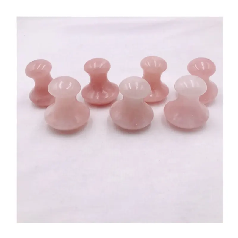 Cristales naturales de cuarzo rosa para masaje facial, masaje corporal para ojos y curativa, venta al por mayor