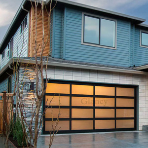 أبواب مرآب أمريكية بالجملة من الألومنيوم ذات رؤية كاملة أوتوماتيكية باللون الأسود عازلة للحرارة مقاومة للماء ومضادة للحريق مع ضمان لمدة 5 سنوات - Product Image 3