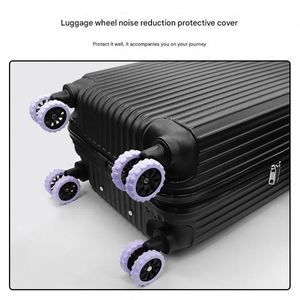 Nouvel accessoire universel en silicone pour bagages, idéal pour les voyages, avec des protections de roulettes silencieuses et pivotantes - Product Image 3