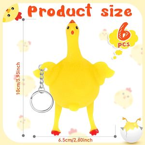EPT Boys perempuan lainnya penghilang stres antistres ayam Squishy Fidget gantungan kunci mainan toyks - Product Image 3