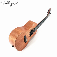 GALYDA Matériel complet en acajou Débutant Meilleures cordes Concert/Ténor 23/26 Ukulele