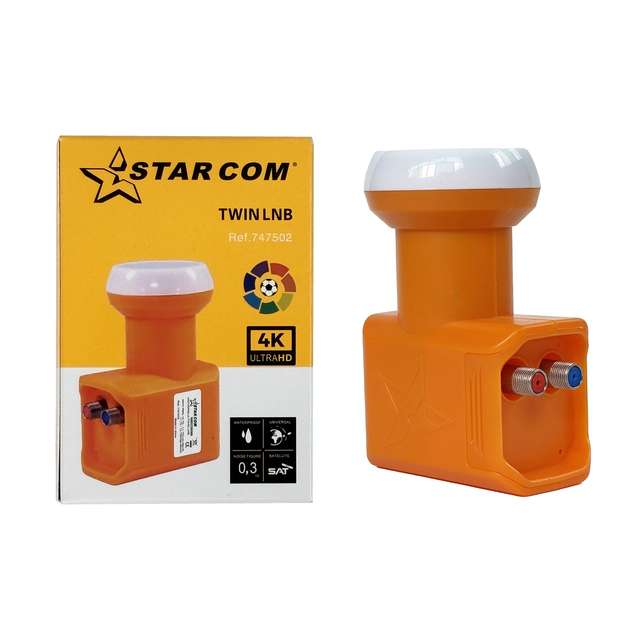STARCOM 747502 Ku Universal Twin LNBF LNB Analog High Definition Made in China