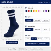Chaussettes de sport en coton tricotées à séchage rapide, anti-odeur, sans couture pour hommes, course à pied, athlétisme, gym, logo personnalisé, chaussettes élastiques