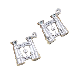 Télescope <span class=keywords><strong>Binocle</strong></span> Charmes En Alliage De Zinc Antique Argent Bronze Plaqué Charmes Pendentif pour La Fabrication De Bijoux 22x22MM - Product Image 1