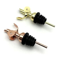 Bouchon verseur en acier inoxydable pour huile et vin, bec verseur doré, bouchon de vin, rose-or, noir canon, automatique, moderne, minimaliste, pour cocktails